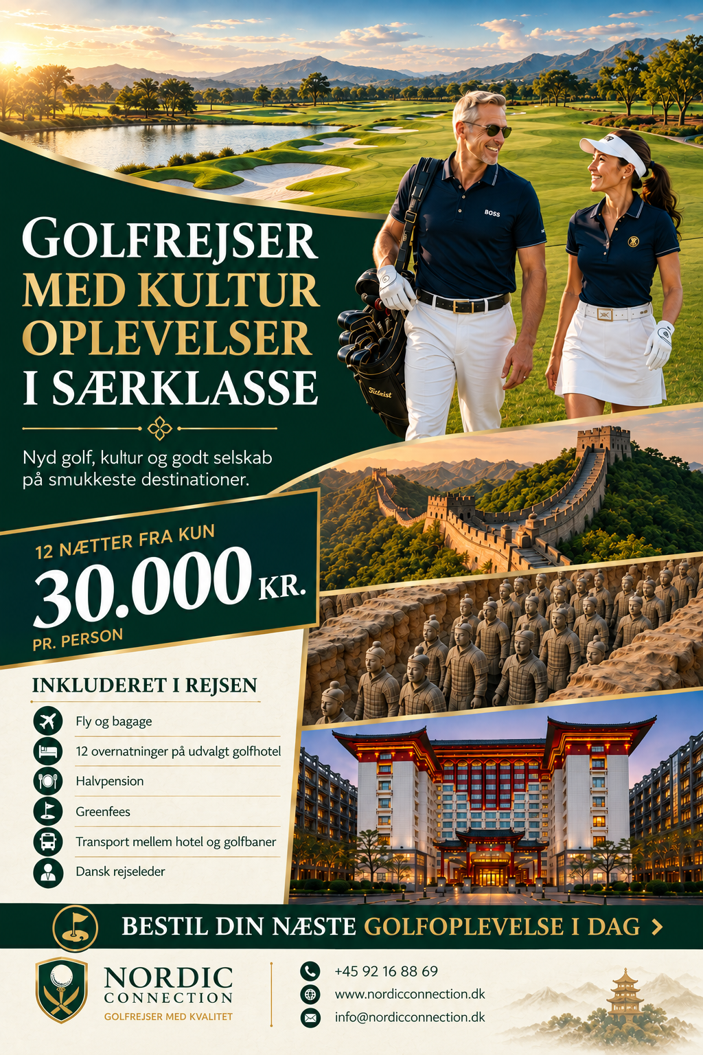 Golfrejser med kulturoplevelser flyer