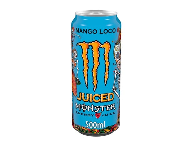 Billedtekst: Monster Mango Loco 24 stk. til fest og udskænkning i Kolding & Vejle Monster Mango Loco 24 stk. (50 cl) fra Hancock Depot Hejnsvig – levering af drikkevarer og fadøl i Kolding & Vejle