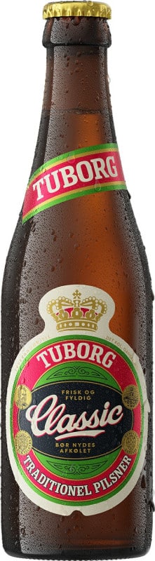 Hancock Tuborg Classic 30 stk. (33 cl) flaskeøl i kasser til fester og arrangementer i Grindsted & Give
