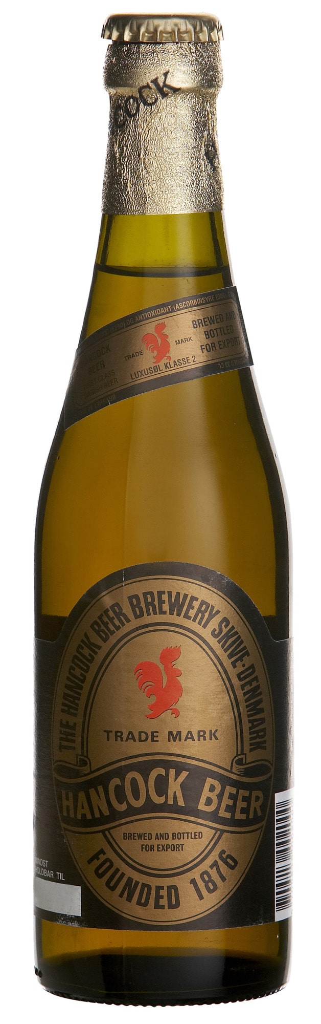 Billedtekst: Hancock Beer 30 stk. klassisk Hancock øl på flaske leveret i Billund & omegn Hancock Hancock Beer 30 stk. (33 cl) flaskeøl i kasser til fester og arrangementer i Billund & omegn