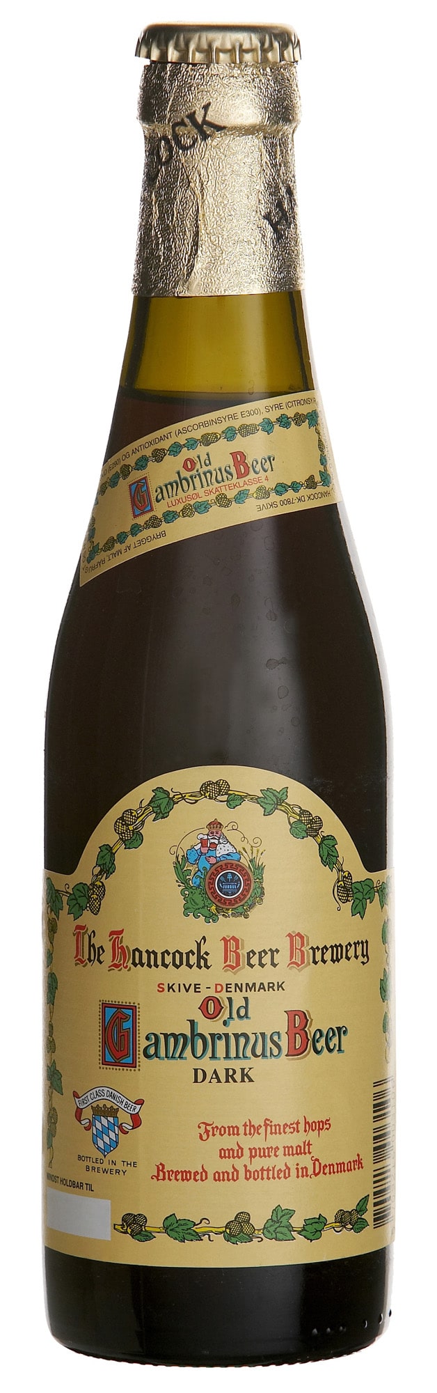 Billedtekst: Gambrinus Dark 30 stk. klassisk Hancock øl på flaske leveret i Kolding & Vejle Hancock Gambrinus Dark 30 stk. (33 cl) flaskeøl i kasser til fester og arrangementer i Kolding & Vejle