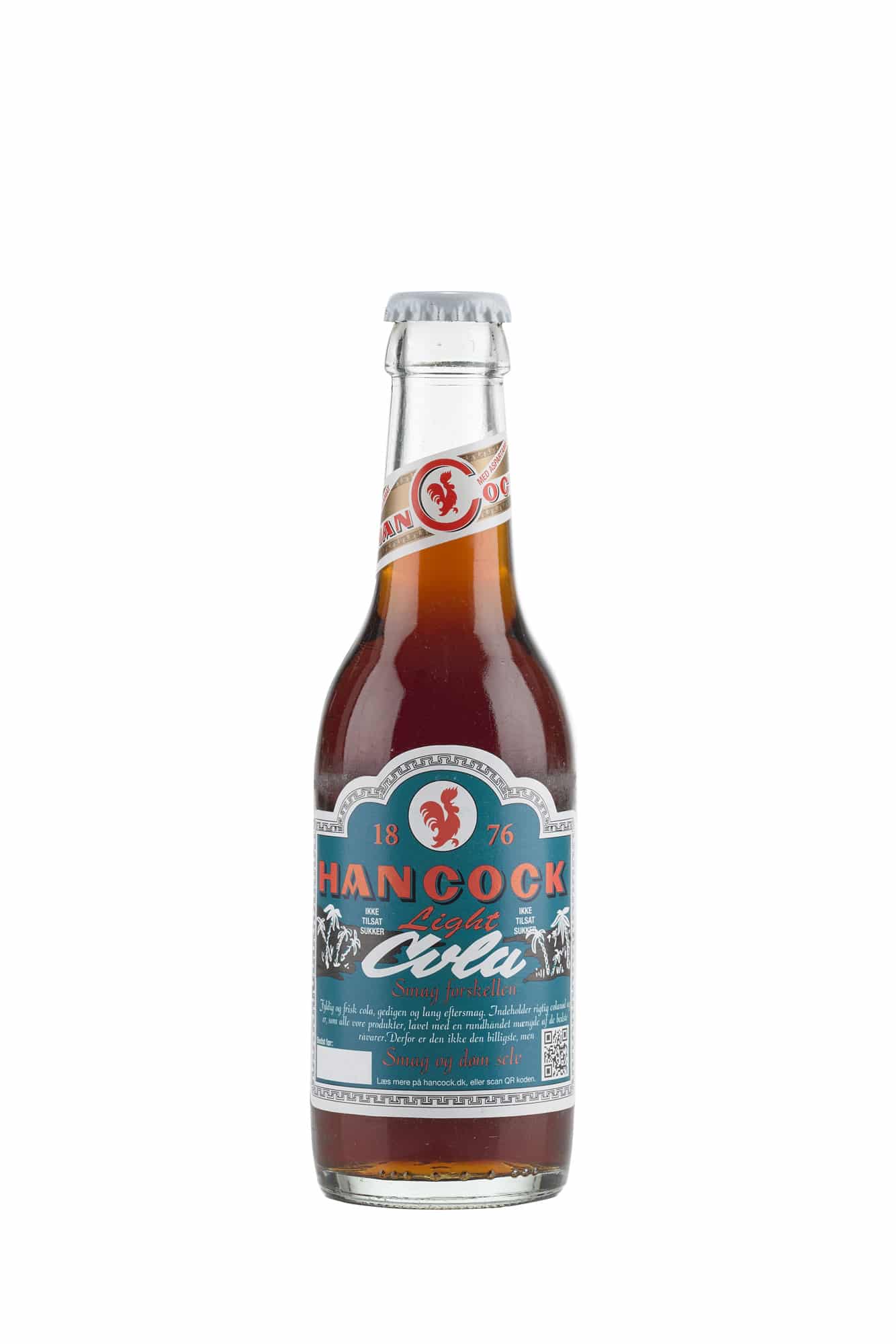 Billedtekst: Cola Light 30 stk. original Hancock sodavand til fest i Vejle & Kolding Hancock Cola Light 30 stk. (25 cl) sodavand på flaske til festlige lejligheder i Vejle & Kolding