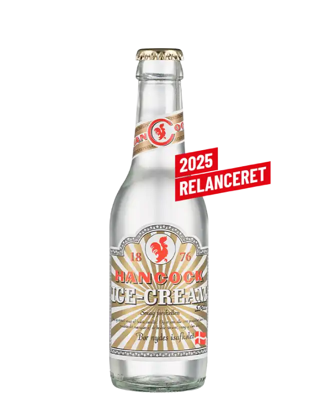 Billedtekst: Ice cream 30 stk. original Hancock sodavand til fest i Hejnsvig & Billund Hancock Ice cream 30 stk. (25 cl) sodavand på flaske til festlige lejligheder i Hejnsvig & Billund