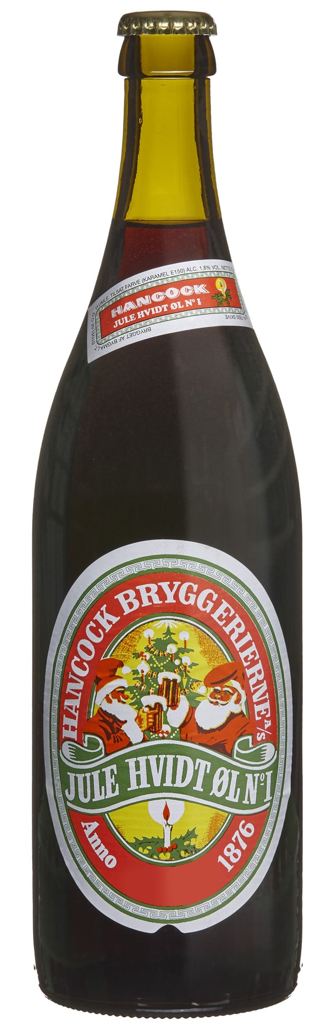 Billedtekst: Julehvidtøl, 70 cl 15 stk. klassisk Hancock øl på flaske leveret i Ribe & Bramming Hancock Julehvidtøl, 70 cl 15 stk. (70 cl) flaskeøl i kasser til fester og arrangementer i Ribe & Bramming