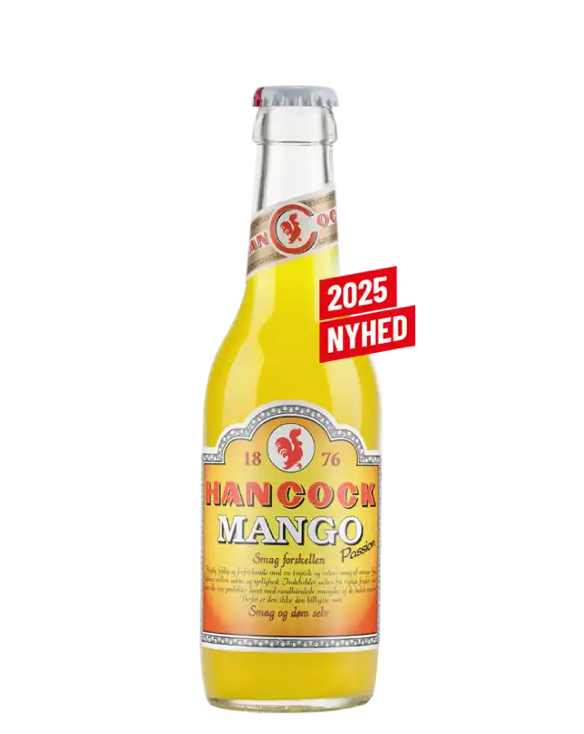 Billedtekst: Mango-Passion 30 stk. original Hancock sodavand til fest i Vorbasse & Sønder Omme Hancock Mango-Passion 30 stk. (25 cl) sodavand på flaske til festlige lejligheder i Vorbasse & Sønder Omme