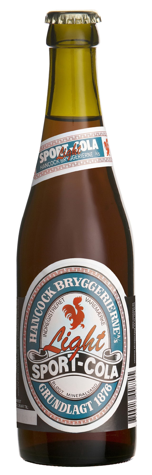 Billedtekst: Sport-Cola Light 30 stk. original Hancock sodavand til fest i Esbjerg & Varde Hancock Sport-Cola Light 30 stk. (25 cl) sodavand på flaske til festlige lejligheder i Esbjerg & Varde