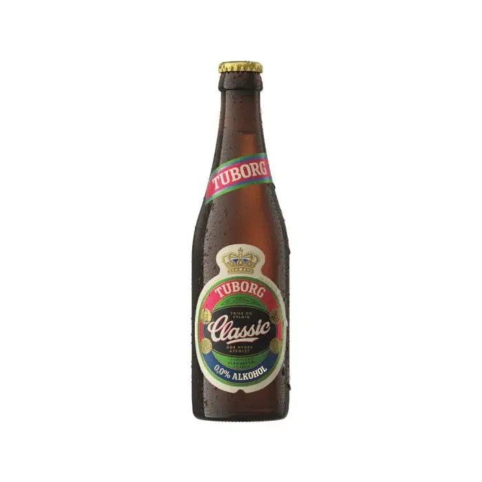 Billedtekst: Tuborg Classic 0,0 alkoholfri 30 stk. til fest og udskænkning i Grindsted & Give Tuborg Classic 0,0 alkoholfri 30 stk. (33 cl) fra Hancock Depot Hejnsvig – levering af drikkevarer og fadøl i Grindsted & Give