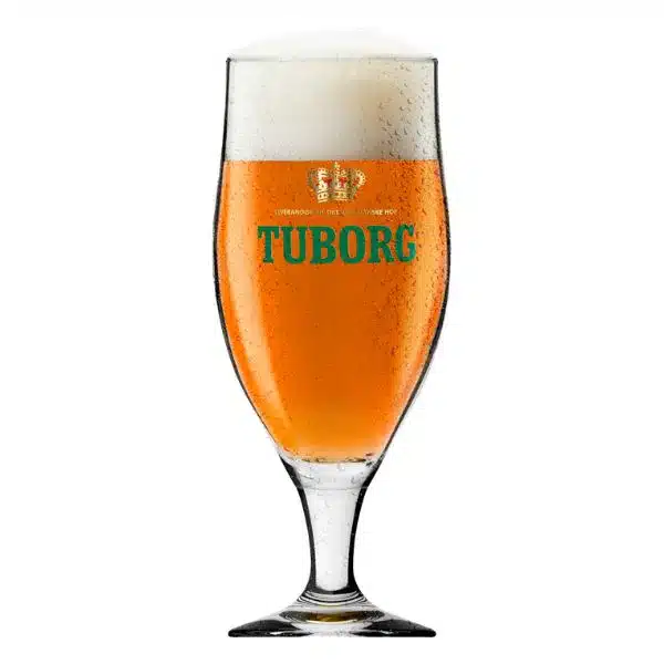 Billedtekst: Tuborg på stilk glas 0,40 cl. 6 stk. tilbehør til udskænkning af fadøl og drinks i Fredericia & Horsens Tuborg på stilk glas 0,40 cl. 6 stk. (40 cl) til fadølsanlæg og drikkevarer ved arrangementer i Fredericia & Horsens