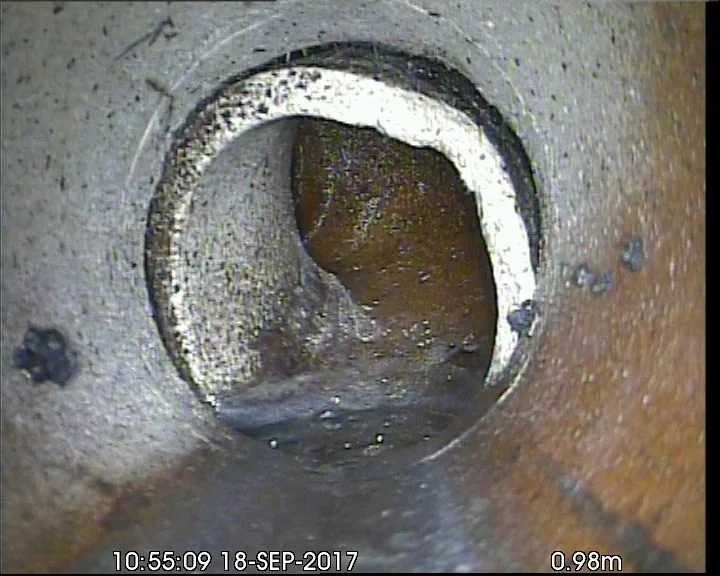 Eksempel 3 – Position ca. 0,08 meter – Før reparation