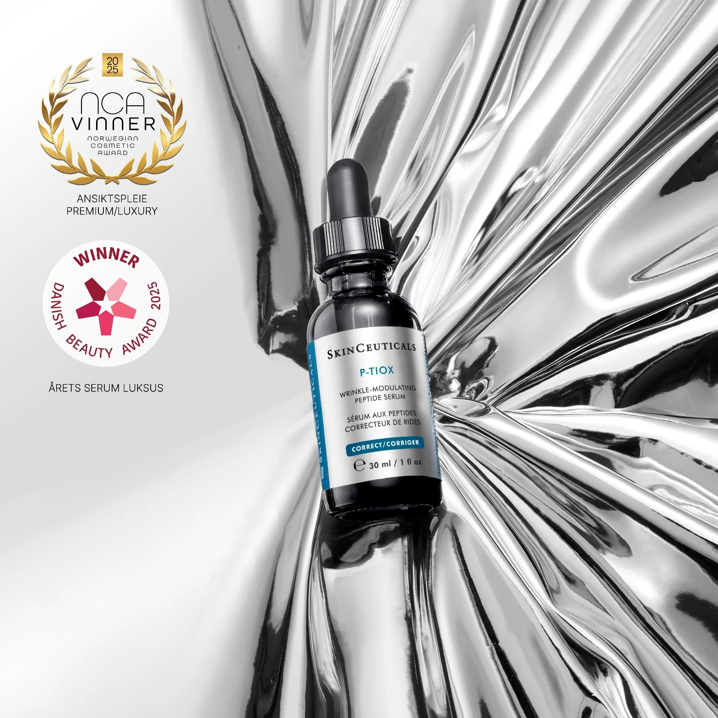 SkinCeuticals P-TIOX Norwegian og Danish Beauty Award vinder