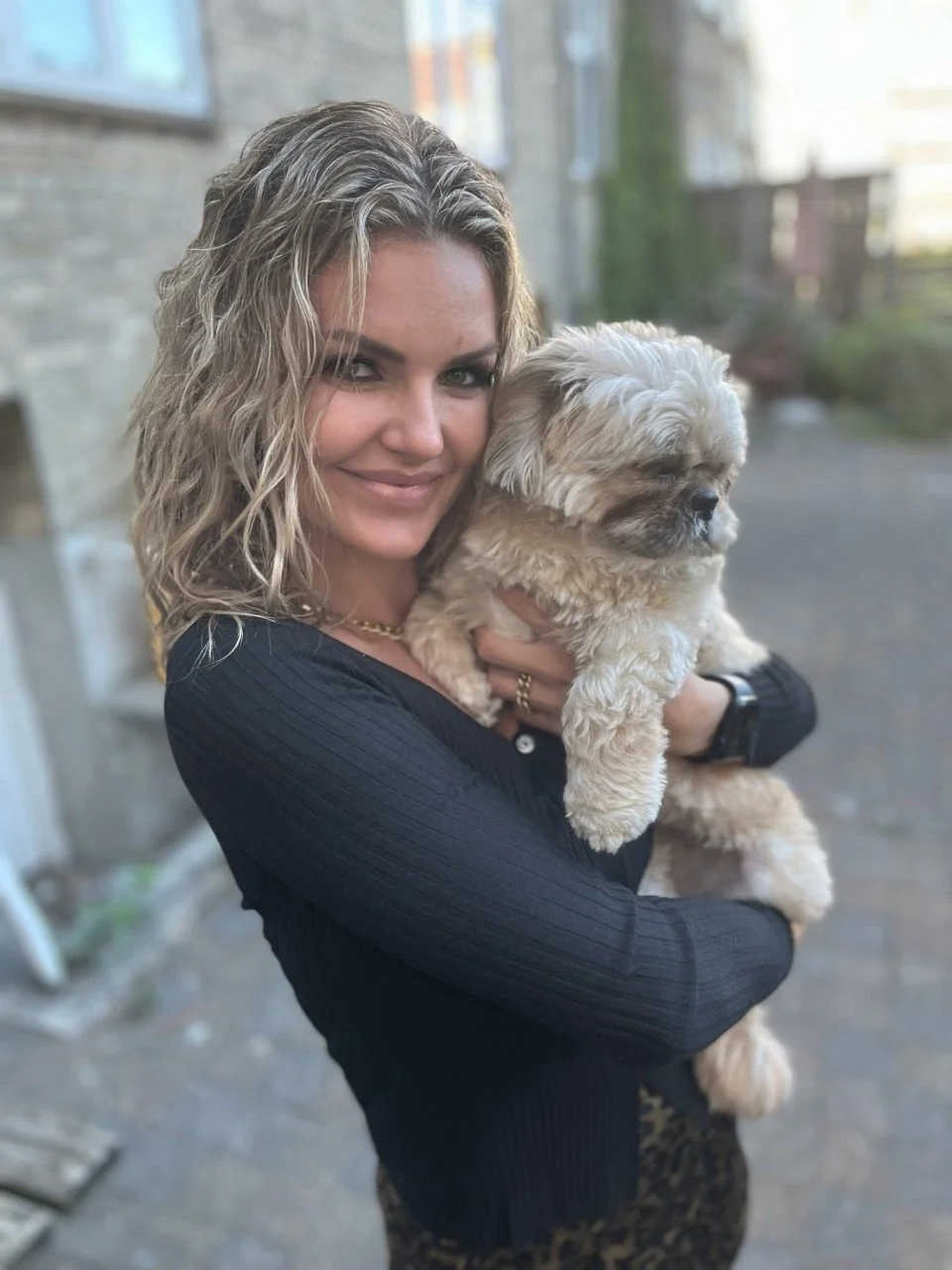 Helene og hund