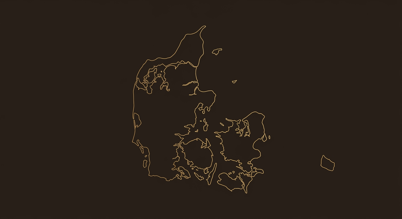 Danmarkskort outline baggrund