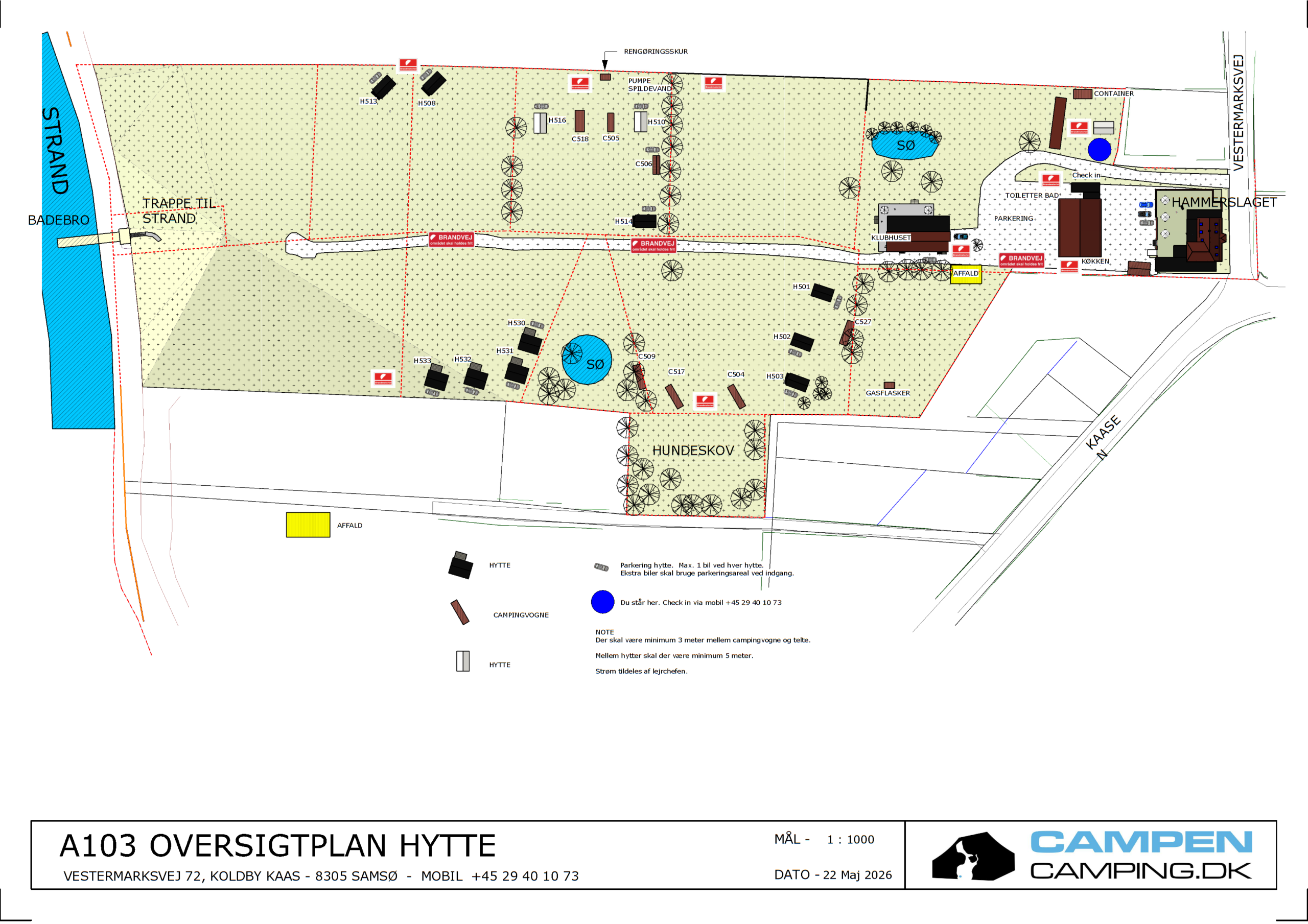 Pladsoversigt Campen Camping