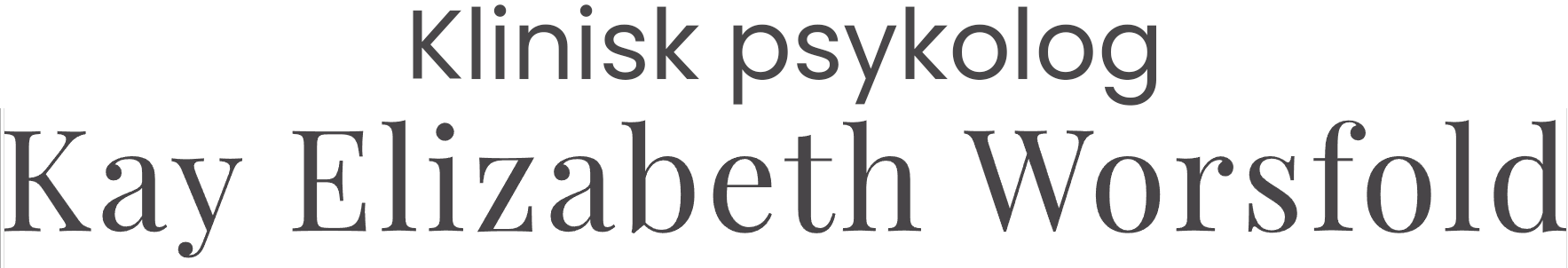 Klinisk psykolog Kay Elizabeth Worsfold Logo