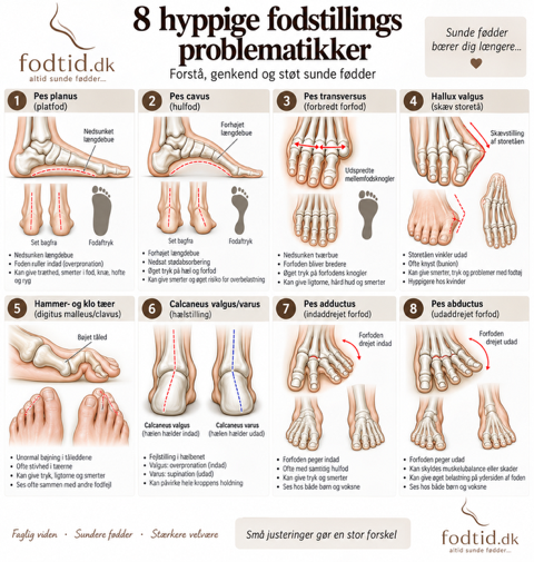 8 hyppige fodstillingsproblematikker