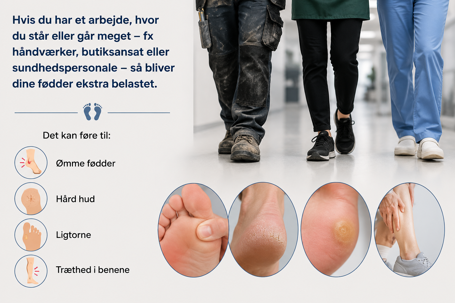 Fodpleje for dig der står og går meget på arbejde