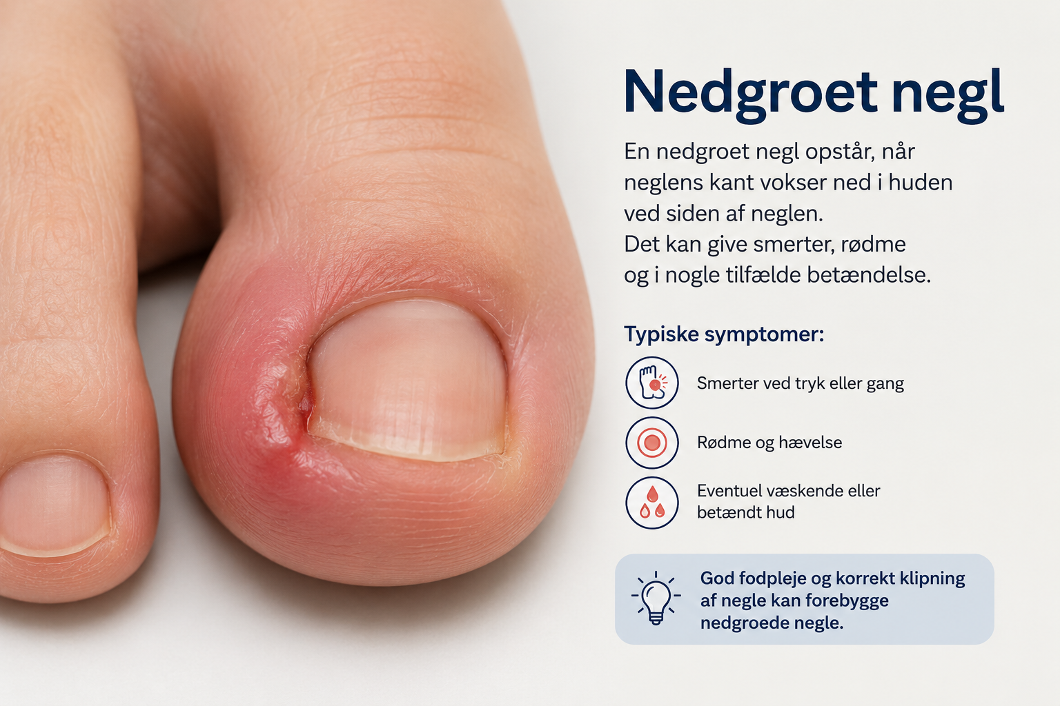 Indgroede negle – hvad gør man, og hvornår skal du reagere?