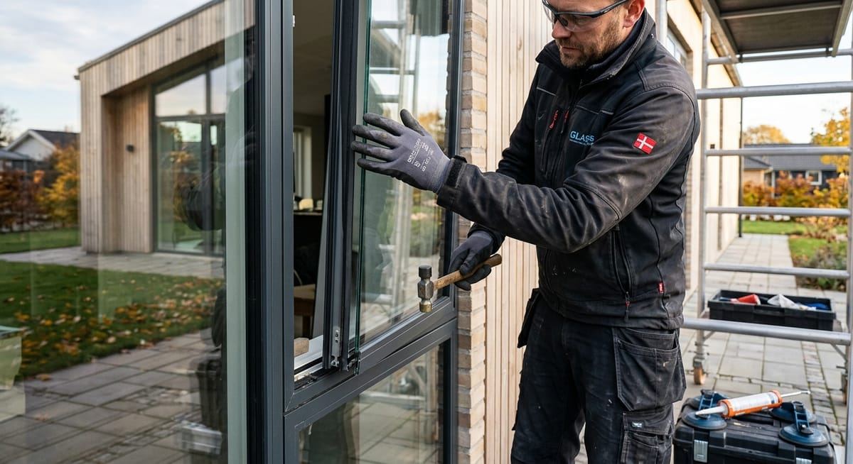 Professionel montering af nye ruder i eksisterende rammer