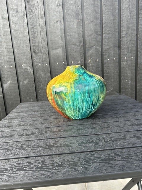 Vase (gul og grøn)
