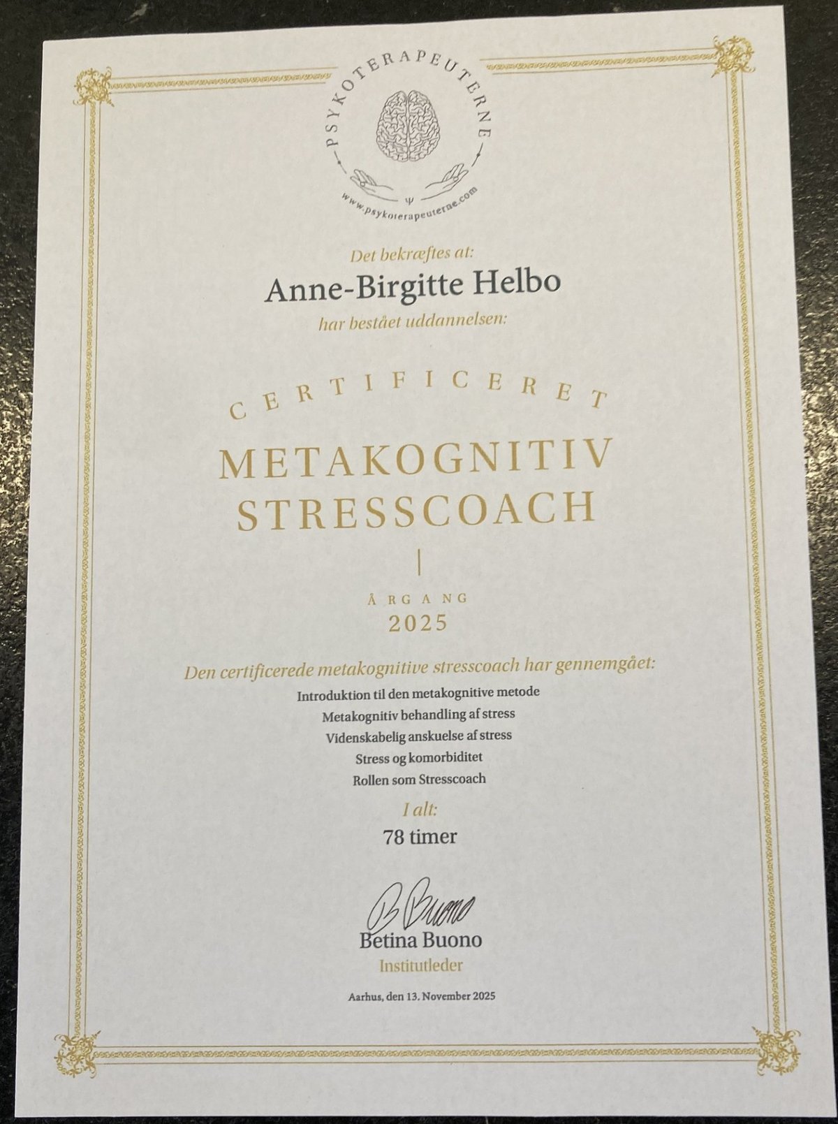 Certificeret Metakognitiv Stresscoach
