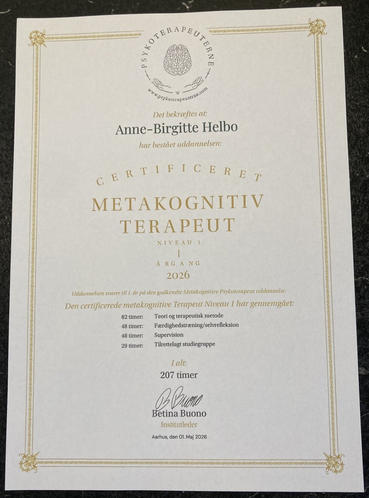 Certificeret Metakognitiv Terapeut