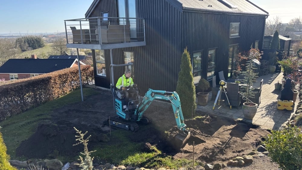 Før opgravning og omlægning