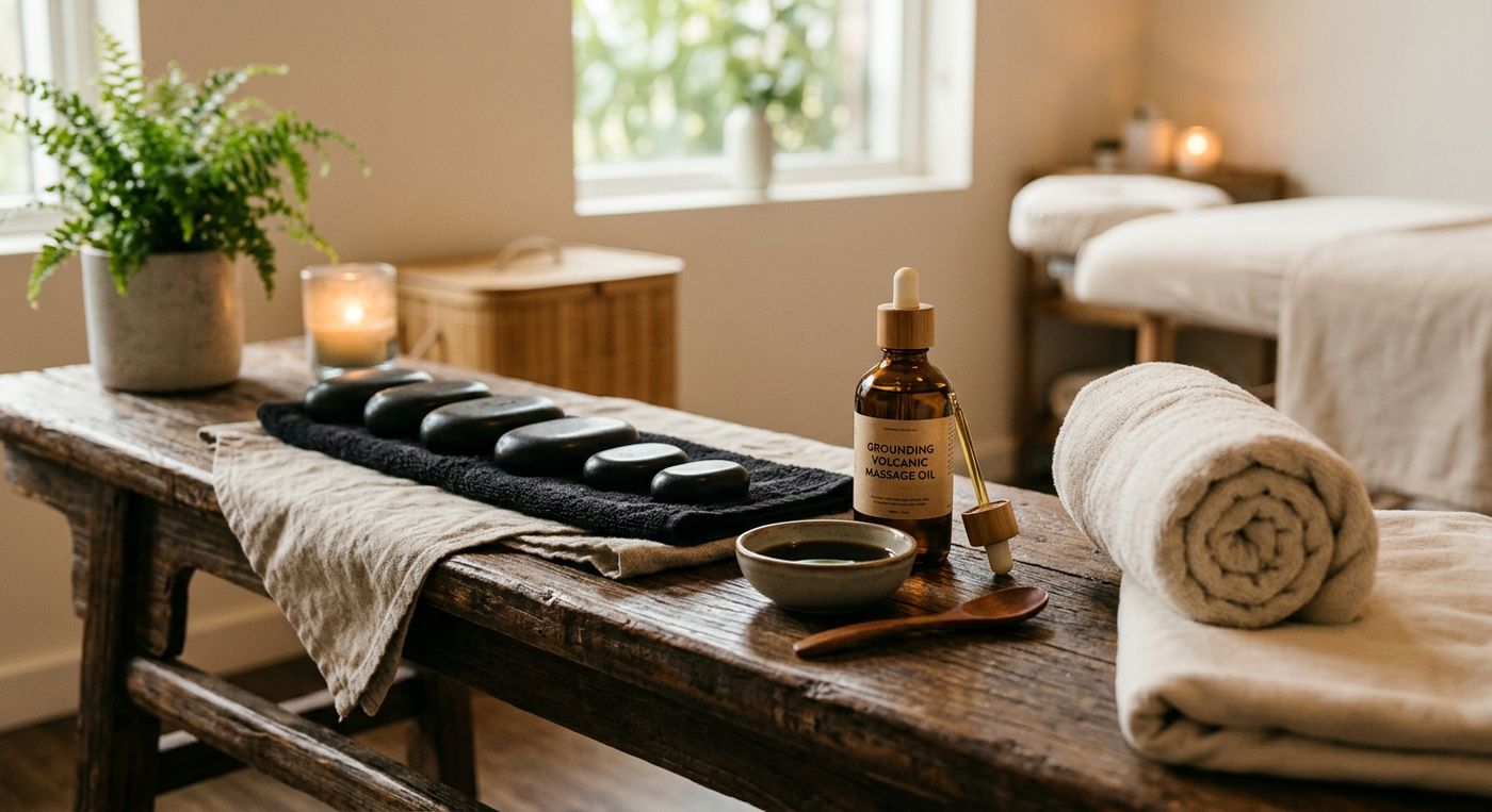 Hotstone massage med varme vulkanske sten på Ibjerget