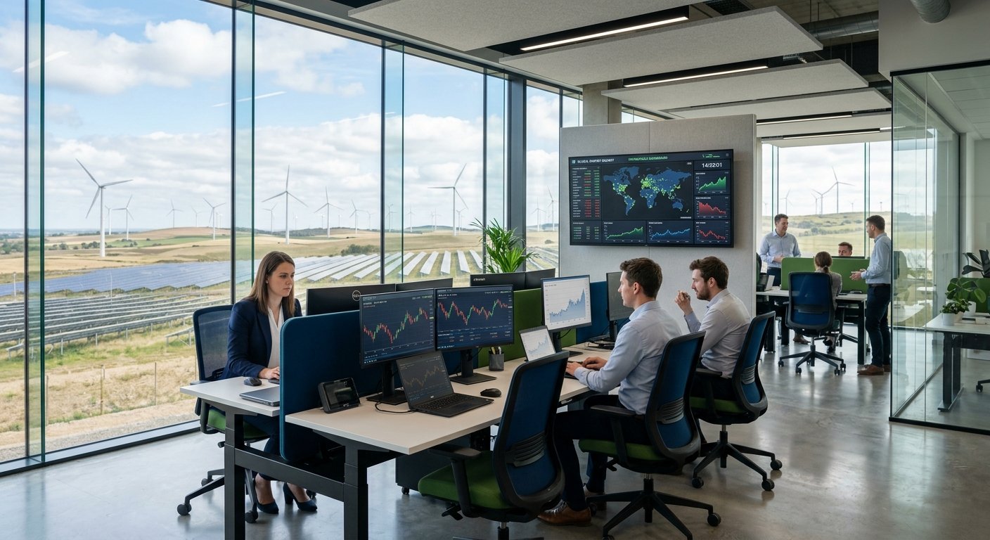 Moderne B2B energihandel kontor