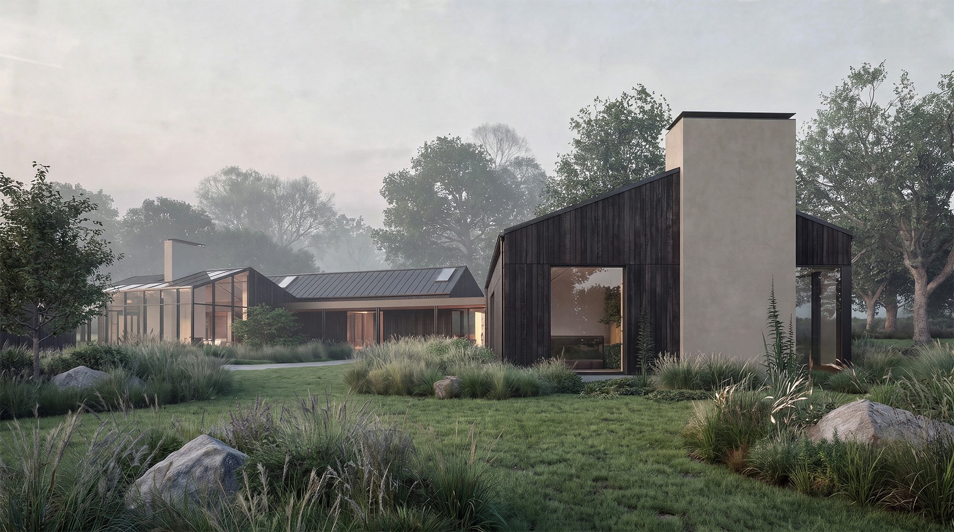 Arkitekttegnet villa med kvalitetstræbeklædning udført af G28 ApS