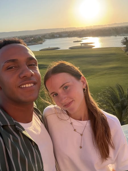 Nicoline og Ziad i Hurghada