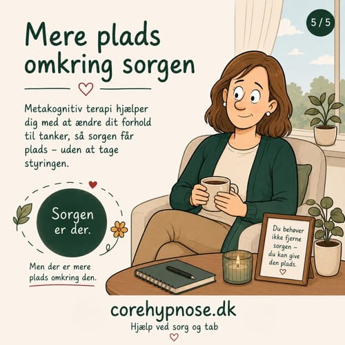 Illustration af mere plads omkring sorgen i hverdagen.