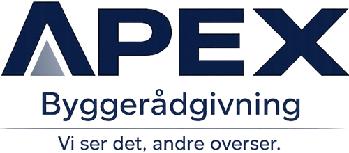 Apex Byggerådgivning Logo med Slogan