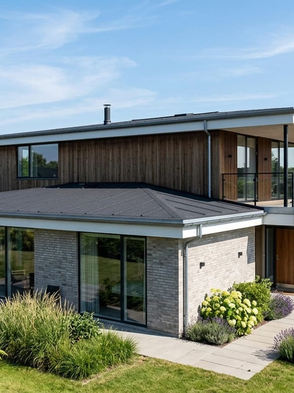 Moderne tagdækning i Herning