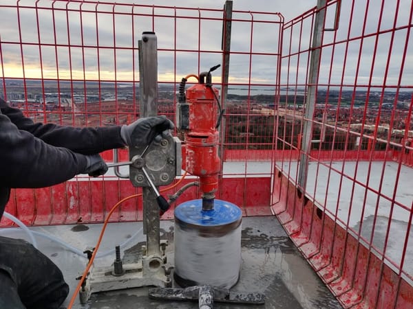 Diamantboring i erhvervsbyggeri