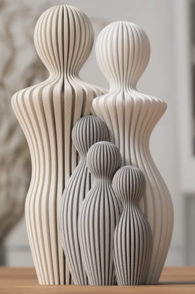 Familie 3 Børn 17 cm