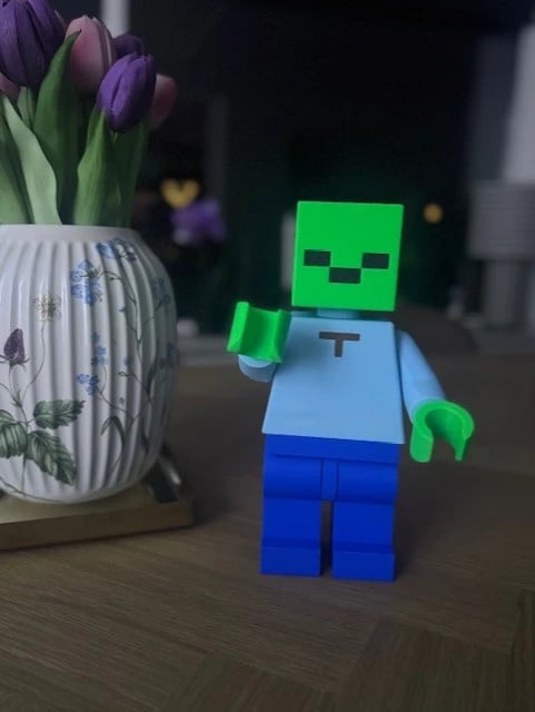 Minecraft legofigur 23 cm (bevægelige arme & ben)