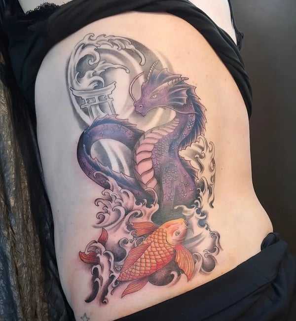 Japansk & Neo-Traditional tatovering udført af Docuit ink