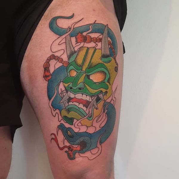 Japansk & Neo-Traditional tatovering udført af Docuit ink
