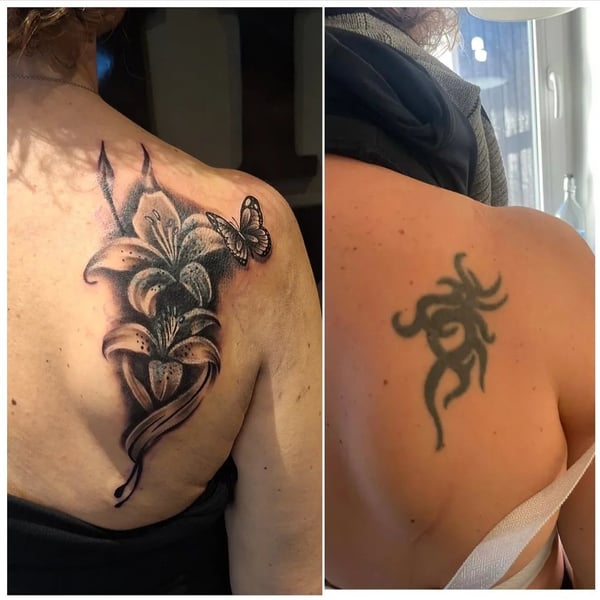 Cover-up & Viderebygning tatovering udført af Docuit ink