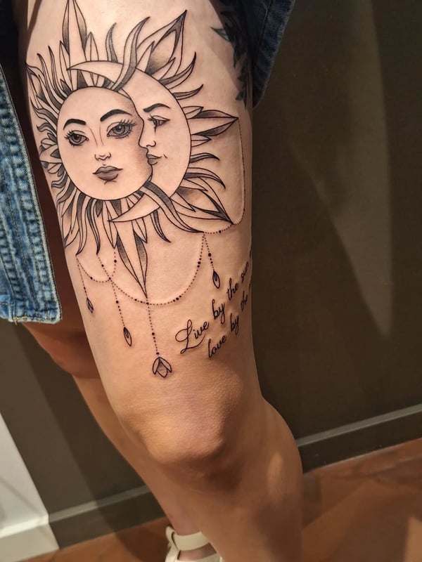 Black & Grey tatoveringsdetalje