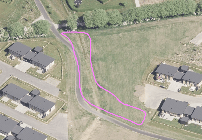 Plantning af læhegn langs cykelsti ved Kongeparken