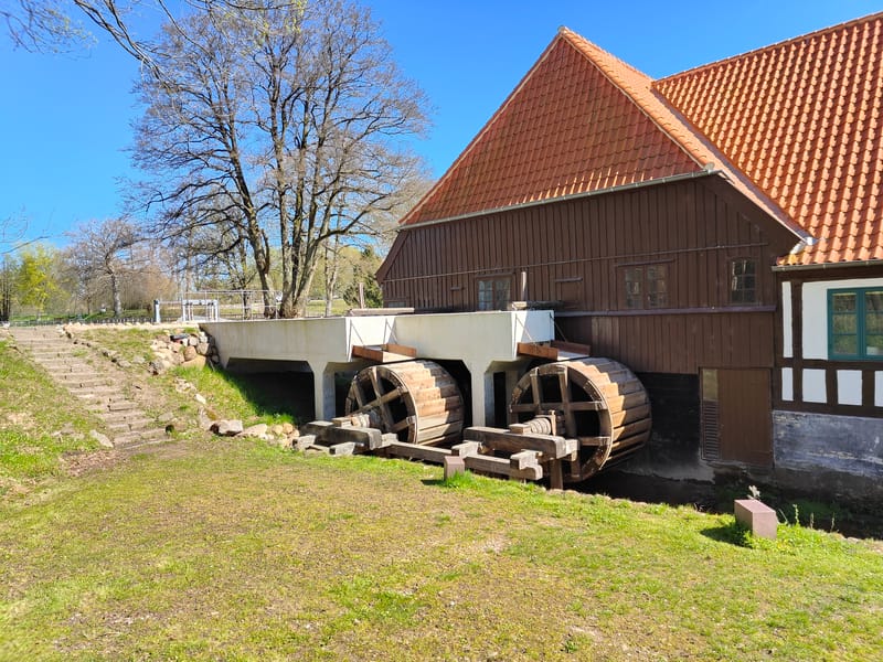 Ny beton vandkar/malekarm ved Børkop Vandmølle