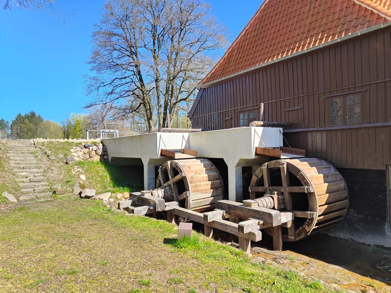 Ny beton vandkar/malekarm ved Børkop Vandmølle - Billede 2