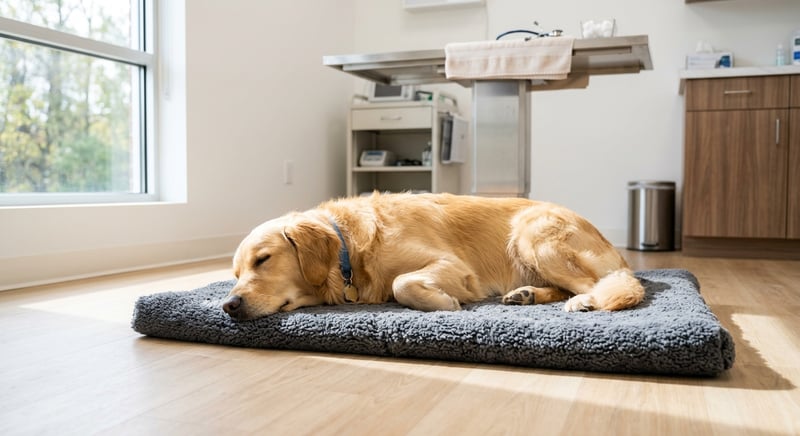 Rolig hund i trygge rammer hos EquiGramVet