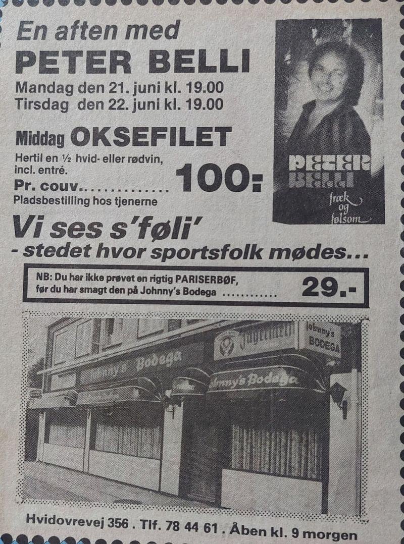 Peter Belli på Johnny's Bodega