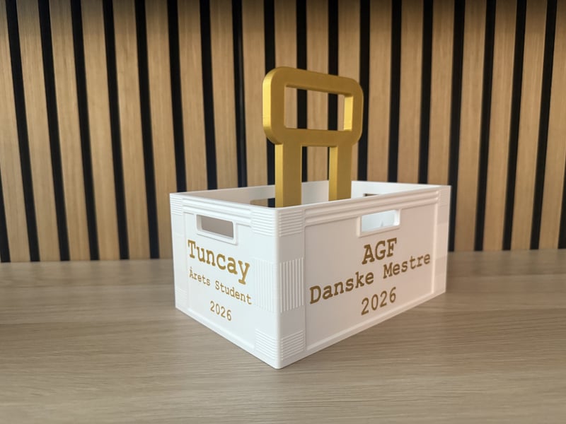 DELUX Kasse – Hvid m. Guld Håndtag