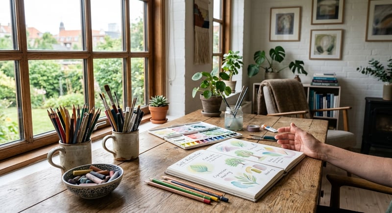 Tegneterapi og kunstterapi i rolige omgivelser