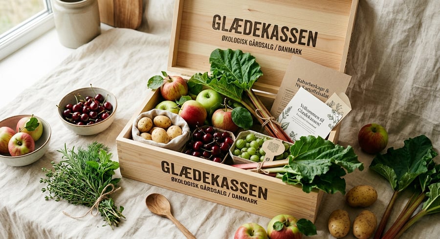 Glædekassen med sæsonens lokale råvarer