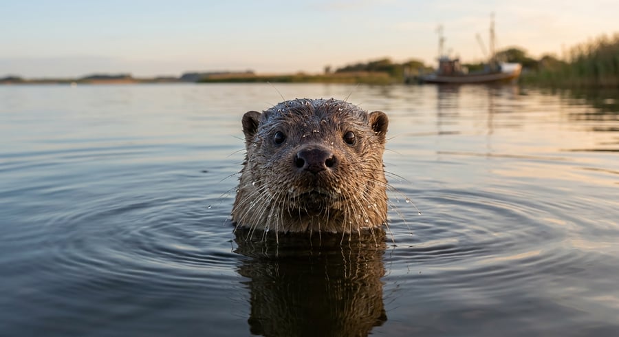 Otto oddere kigger nysgerrigt op af Limfjorden